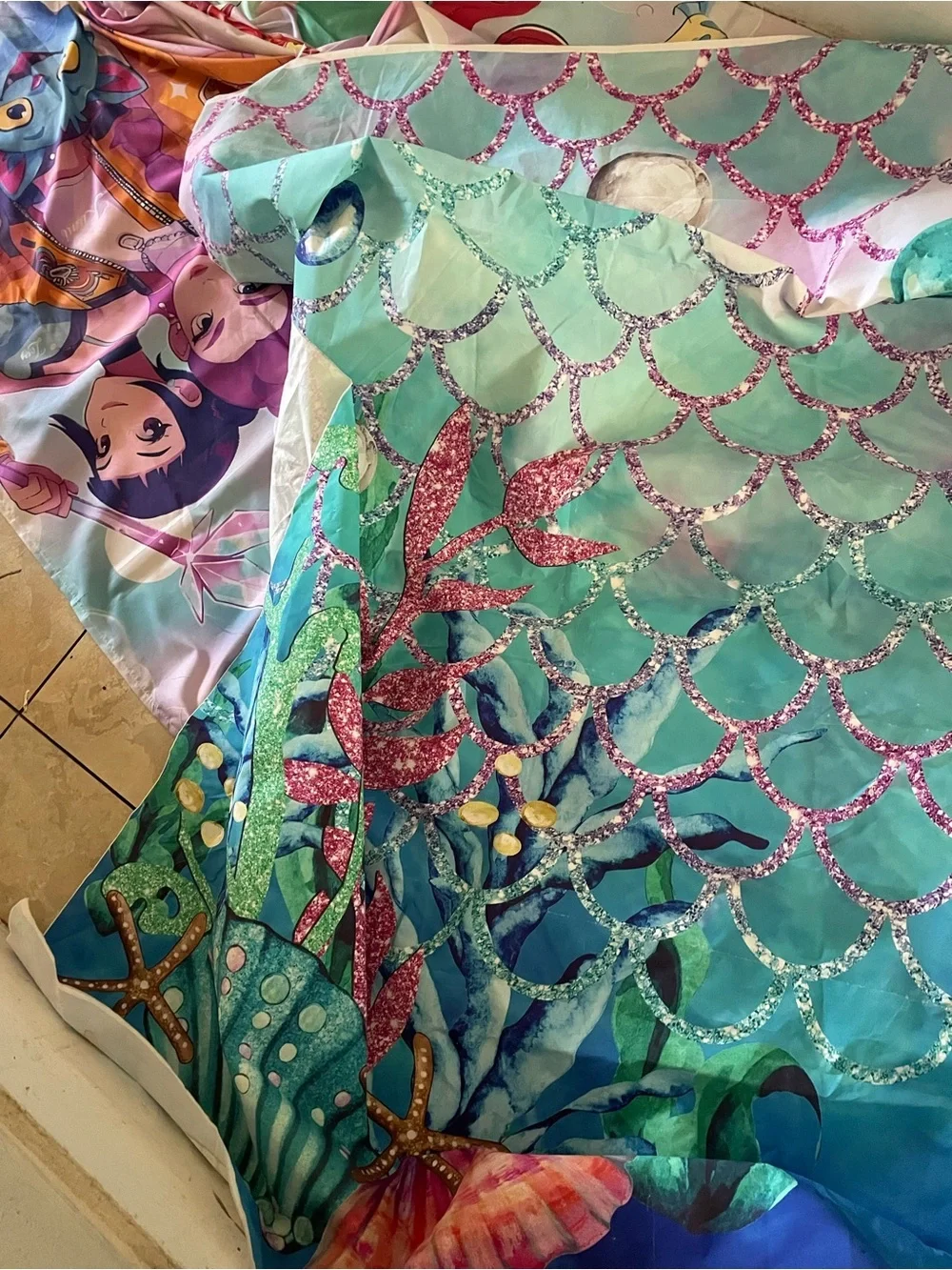 Happy Birthday Backdrops Personalized Sophia, little mermaid, kpop
